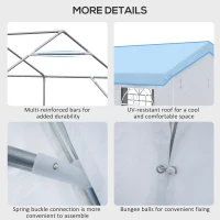 Outsunny 10' x 20' Party Tent & Carport, Large Outdoor Canopy Tent Portable Garage with Removable Sidewalls and Windows, White Tents for Parties, Wedding and Events(m-7)