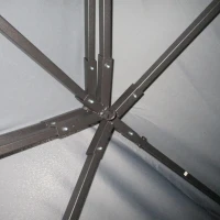 Outsunny 13' x 10' Patio Gazebo, Double Roof Outdoor Gazebo Canopy Shelter with Netting & Curtains, Strong Aluminum Frame, Dark Grey(m-11)