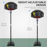 Soozier 6.5'-10' Adjustable Portable Basketball Hoop System Stand Outdoor for Kids Youth Adult(m-4)