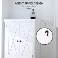 HOMCOM 6ft Wood Farmhouse Colonial Kitchen Pantry Cabinet, with 4 Adjustable Shelves, 2 Wood Pantries, & 1 Drawer, White(m-9)