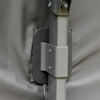 Outsunny 11ft Cantilever Patio Umbrella with Base, Double Top Hanging Aluminum Offset Umbrella with 360° Rotation, Easy Tilt, 8 Ribs, Crank, Cross Base for Backyard, Dark Gray(m-8)