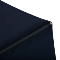 Outsunny 11ft Cantilever Patio Umbrella with Base, Double Top Hanging Aluminum Offset Umbrella with 360° Rotation, Easy Tilt, 8 Ribs, Crank, Cross Base for Backyard, Dark Blue(m-8)