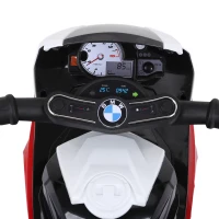 Aosom Kids Motorcycle, 6V Battery Powered Toddler Motorcycle with Headlight, Music, 3 Wheels Electric Motorcycle for Kids, Licensed BMW, Gift for Boys & Girls -Red(m-10)