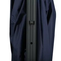 Outsunny 10ft Offset Patio Umbrella, Hanging Cantilever Umbrella, Square Shape, Aluminum Cross Base, Tilt, 360-Degree Rotation, Blue(m-8)