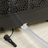 HOMCOM 10000 BTU Smart WiFi Enabled Portable Air Conditioner for Rooms Up to 237 Sq. Ft., 3-in-1 Moible AC Unit with Dehumidifier, Fan, Sleep, App & Remote, 24H Timer, Window Installation Kit, Black(m-9)