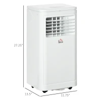 HOMCOM 10000 BTU Portable Air Conditioner Fan w/ Remote for Rooms Up to 441 Sq. Ft., Evaporative Cooler AC Unit White(m-3)