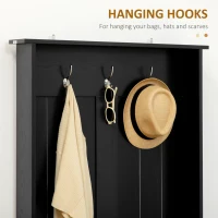 HOMCOM Hall Tree with Shoe Storage Bench Entryway Bench for Living Room, Black(m-5)