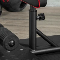 Soozier Sissy Squat Machine, Leg Workout Equipment with Adjustable Pad, Rollers and Non-slip Foot Plate for Home Gym Fitness(m-9)