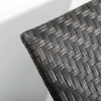 Outsunny Foldable Rattan Outdoor Lounger Chair Recliner with 5-Level Adjustable Backrest, Wheels for Garden, Patio, Mixed Brown(m-8)