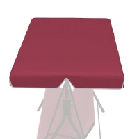 Outsunny 2/3 Seater Swing Canopy Replacement, Outdoor Swing Seat Top Cover, UV50+ Sun Shade (Canopy Only), Wine Red(m-6)