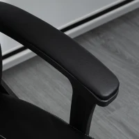 Vinsetto PU Leather Office Chair Desk Chair with 360 Degree Swivel Wheels Adjustable Height Tilt Function Black(m-9)