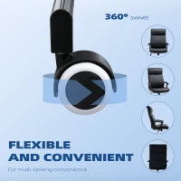 Vinsetto PU Leather Office Chair Desk Chair with 360 Degree Swivel Wheels Adjustable Height Tilt Function Black(m-6)