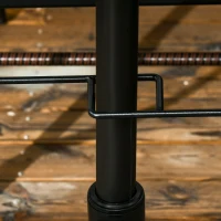 Outsunny 5-Piece Wicker Bar Set, Patio Bar Table Chair with Parasol Hole for Poolside, 31.5"x31.5"x39.8", Brown(m-7)