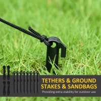 HOMCOM Giant 10FT Halloween Inflatables Pumpkin Archway, Outdoor Blow Up Yard Decoration with Build-in LED(m-7)