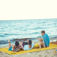 HOMCOM 10' x 5' Roll-Up Pool Float Pad for Lakes, Oceans, & Pools, Water Mat for Playing, Relaxing & Recreation, Yellow(m-7)