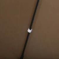 Outsunny 10ft Offset Patio Umbrella with Base, Double Top Hanging Aluminum Cantilever Umbrella with 360-degree Rotation, Easy Tilt, 8 Ribs, Crank, Cross Base, Cover, Strap, Coffee(m-9)