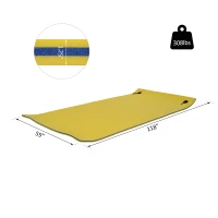 HOMCOM 10' x 5' Roll-Up Pool Float Pad for Lakes, Oceans, & Pools, Water Mat for Playing, Relaxing & Recreation, Yellow(m-3)