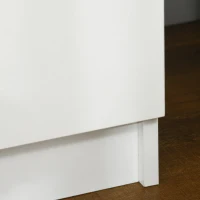 HOMCOM Nightstand, Bedside Table with LED Lights and 2 Drawers for Bedroom, Living Room, White(m-9)