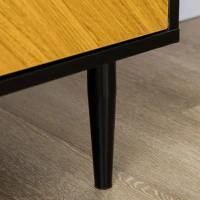 HOMCOM Modern Buffet Sideboard Kitchen Dining Storage Bar Cabinet with Adjustable Shelves Yellow(m-7)