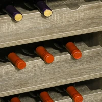 HOMCOM Buffet Table Sideboard and Buffet with Wine Racks Sliding Glass Door Storage Shelves for Living Room Gray(m-10)