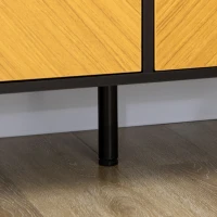 HOMCOM Modern Buffet Sideboard Kitchen Dining Storage Bar Cabinet with Adjustable Shelves Yellow(m-10)