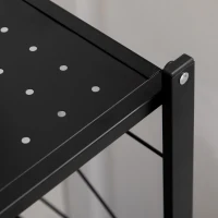 HOMCOM 3 Tier Utility Cart, Kitchen Rolling Cart with Lockable Wheels, Multifunctional Storage Shelves for Living Room, Black(m-7)