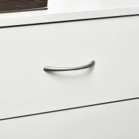 HOMCOM Bedside Table with 3 Drawers, Modern Wood Nightstand, Side Table with Anti-tipping Design for Bedroom, White(m-8)