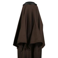 Outsunny 10ft Offset Patio Umbrella with Base, Hanging Aluminum and Steel Cantilever Umbrella with 360° Rotation, Easy Tilt, 8 Ribs, Crank, Cross Base for Poolside, Garden, Coffee(m-9)