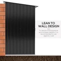 Outsunny Metal Outdoor Storage Shed, 3.3' x 3.4', with Lockable Doors, Compact Garden Tool Organizer, Gray(m-5)