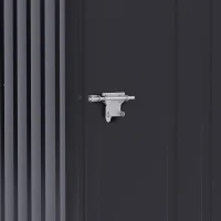 Outsunny Metal Outdoor Storage Shed, 3.3' x 3.4', with Lockable Doors, Compact Garden Tool Organizer, Gray(m-10)