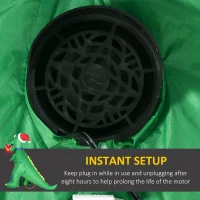 HOMCOM 6ft Christmas Inflatables Outdoor Decorationss Decorations Dinosaur with Christmas Hat and Gift Boxes, Blow-Up LED Yard Christmas Decor for Lawn Garden Party(m-6)