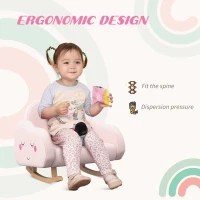 Qaba Rocker Armchair for Nursery Playroom Preschool for 1.5-5 Years, Pink(m-6)