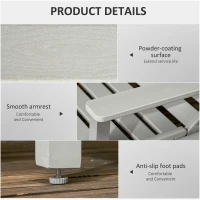 Outsunny Outdoor Chaise Lounge Chair, Heavy-Duty Plastic HDPE Pool Furniture with 5 Positions Reclining Backrest & Aluminum Frame for Beach, Tanning, Poolside, Patio, Light Gray(m-6)