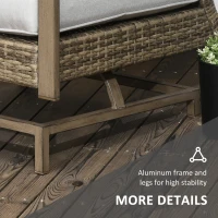 Outsunny Patio Bistro Set, Porch Furniture with Soft Cushions and Rocking Function for Yard, Lawn, Porch, Light Gray(m-7)