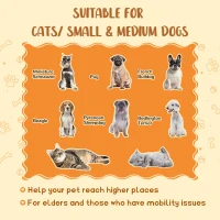 PawHut Storage Ottoman Dog Stairs / Cat Stairs for Small Dogs & Old Cats(m-4)