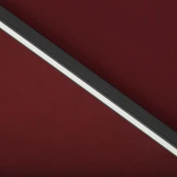 Outsunny 10ft Solar LED Cantilever Patio Umbrella, Aluminum Hanging Offset Umbrella Outdoor Sun Shade with 360 Degree Rotation, Lights, Tilt, Crank, Cross Base, Burgundy(m-9)