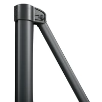 Outsunny 10ft Solar LED Cantilever Patio Umbrella, Aluminum Hanging Offset Umbrella Outdoor Sun Shade with 360 Degree Rotation, Lights, Tilt, Crank, Cross Base, Beige(m-9)