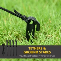 HOMCOM 6ft Christmas Inflatables Outdoor Decorationss Decorations Dinosaur with Christmas Hat, Blow-Up LED Yard Christmas Decor for Lawn Garden Party(m-7)