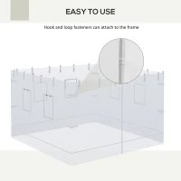 Outsunny Pop up Canopy Walls, Universal Replacement Netting, Set of 4 Mesh Screen Sidewalls, Patio Netting with 6 Service Windows and 1 Door for 10' x 10' Canopy Tent, White(m-6)