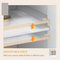 HOMCOM Modern Sideboard Buffet Cabinet with 3 Storage Drawers and 3 Doors for Living Room, Dining Room, White(m-5)