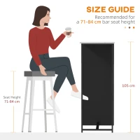HOMCOM Bar Table with Wine Rack, High Pub Table with 3 Storage Shelves and Faux Marble Top, Bar Height Table for Kitchen, White(m-7)
