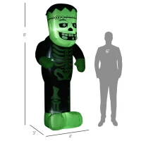 HOMCOM 8FT Outdoor Halloween Inflatable Skeleton Frankenstein(m-3)