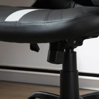 Vinsetto PU Leather Home Office Chair Racing Gaming Chair with Swivel Wheels Adjustable Height Padded Armrest Gray(m-9)