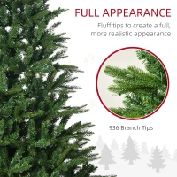 HOMCOM 6' Pre Lit Artificial Flocked Christmas Trees, with Warm Yellow Clear Lights, Auto Open, Wide Shape, Extra Bulb(m-5)
