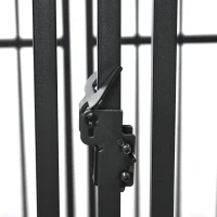 PawHut 6' x 4' Dog Kennel, Outdoor Dog Playpen Run with Waterproof, UV Resistant Canopy, Heavy-Duty Chain Link for Medium and Large Dogs(m-9)