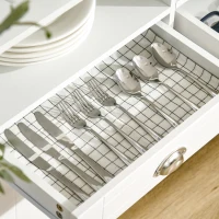 HOMCOM Sideboard Buffet Cabinet, Coffee Bar Cabinet, Kitchen Cabinet with Storage Drawers, Large Tabletop and Crossbar Side Design, White(m-7)