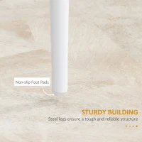 HOMCOM 4 Set Dining Chairs High Back Faux Leather Kitchen Chairs for Living Room Kitchen White(m-7)