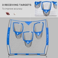 Soozier Portable Soccer Goal Target Net with Carry Bag, Soccer Training Equipment for Aim and Muscle Memory, Shooting Net for Backyard, 3 Pockets(m-4)