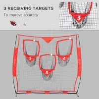 Soozier Portable Soccer Goal Target Net with Carry Bag, Soccer Training Equipment for Aim and Muscle Memory, Shooting Net for Backyard, 3 Pockets(m-6)
