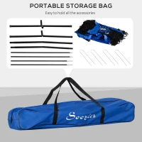 Soozier Portable Soccer Goal Target Net with Carry Bag, Soccer Training Equipment for Aim and Muscle Memory, Shooting Net for Backyard, 3 Pockets(m-5)